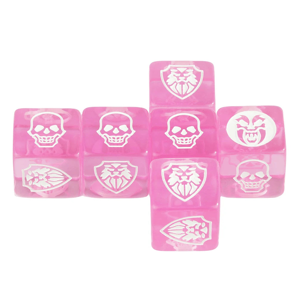 Vibrant 6-Piece D6 Dice Set for Tabletop Games - Colorful Transparent & Opaque Finishes! - نرد 6 قطع 