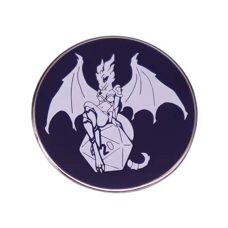 D&D Enamel Pins - Brooches for Backpack Accessories & Gifts - دبابيس دي اند دي