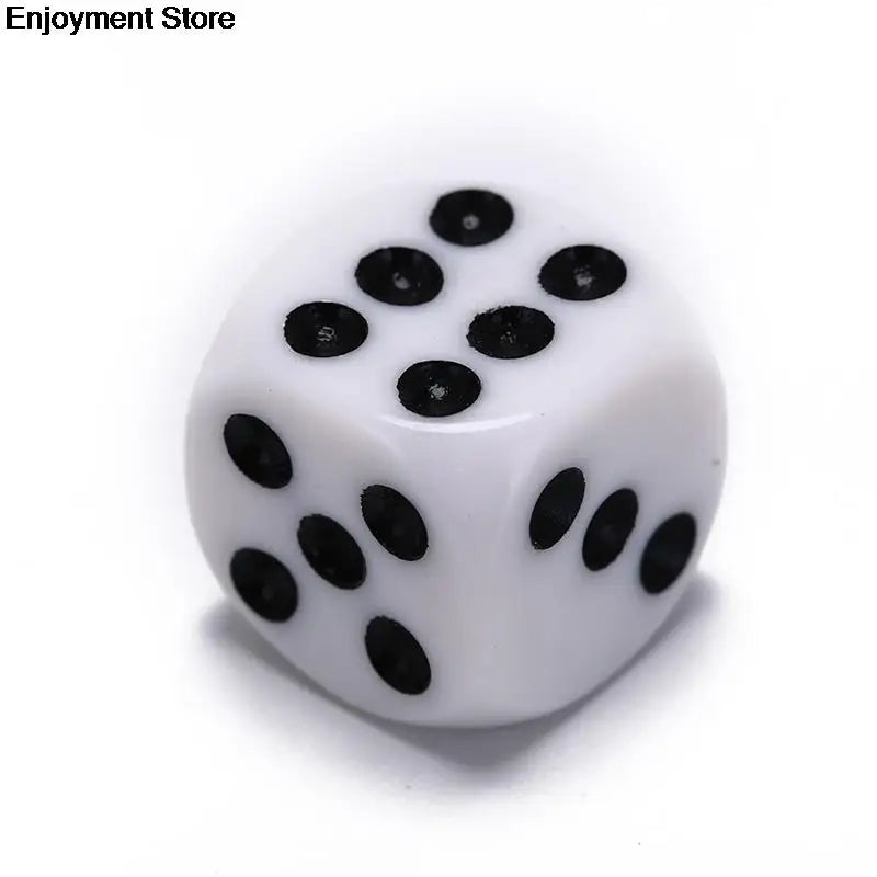 Set of 5 White 6-Sided Acrylic Dice - Perfect for RPGs and Party Games! - نرد ستة أوجه 5 حبات