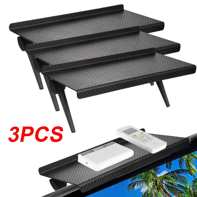 Adjustable TV Screen Top Storage Shelf - Versatile Monitor Rack & Home Organizer for Routers and More