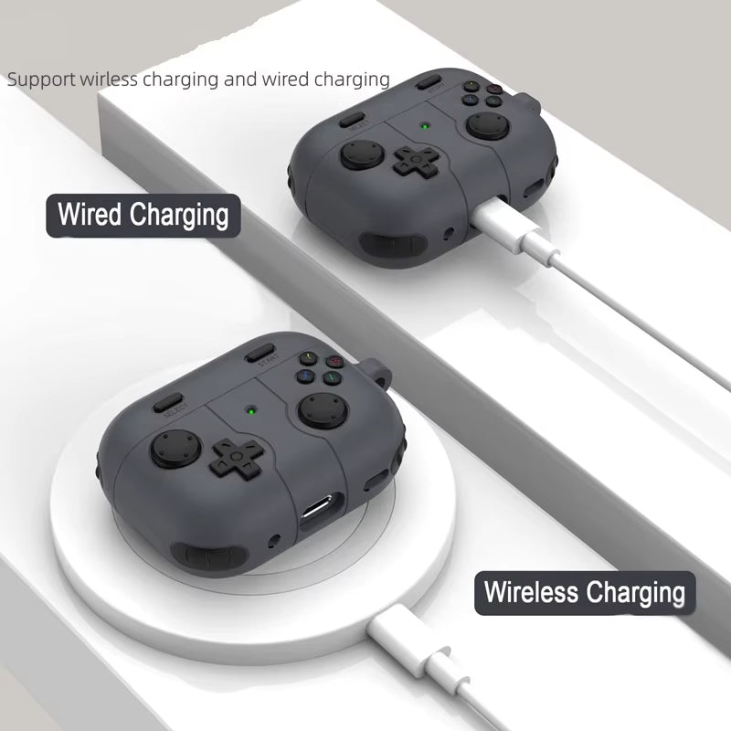 2024 Gameboy-Inspired Soft Protector Cases for AirPods Pro 2 - Fun 3D Gamepad Design for AirPods 1/2/3