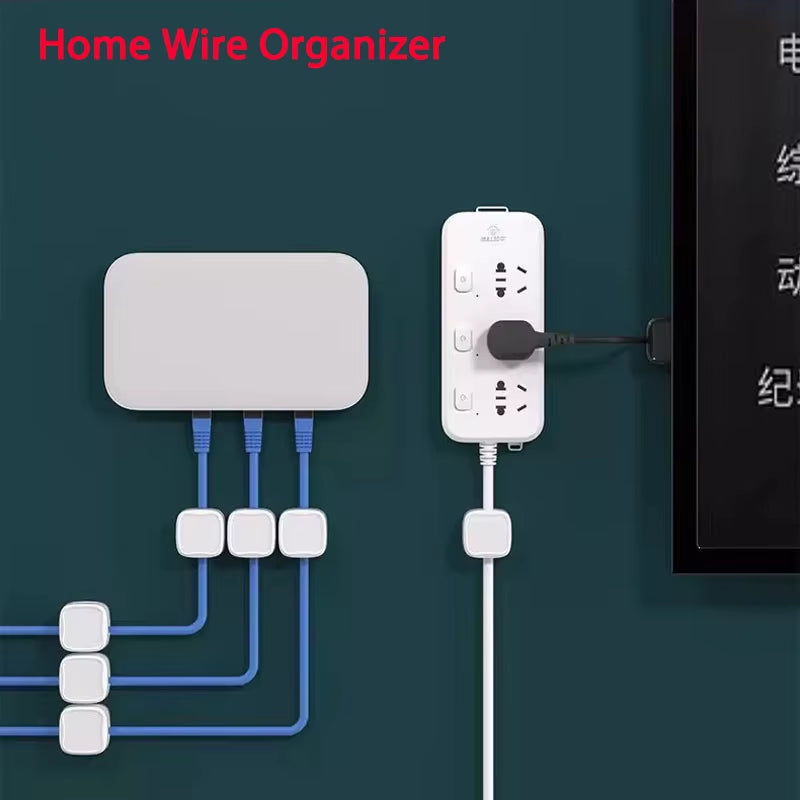 Magnetic Cable Clip - Adhesive Wire Organizer for Tidy Home & Office Desk Management