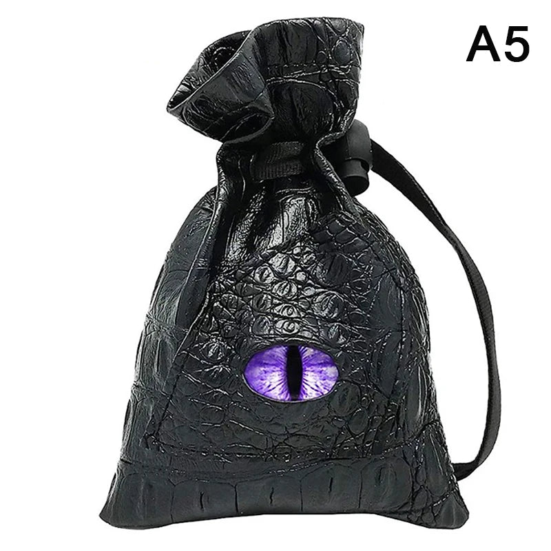 Premium PU Leather Drawstring Dice Bag - Perfect for DND, Tarot Cards, Jewelry & Accessories Storage