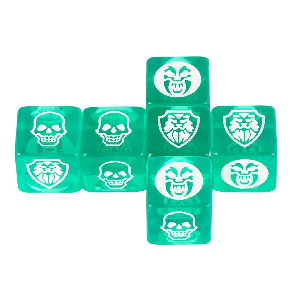 Vibrant 6-Piece D6 Dice Set for Tabletop Games - Colorful Transparent & Opaque Finishes! - نرد 6 قطع 