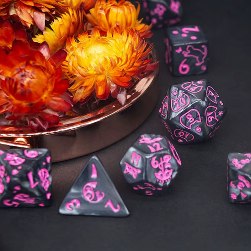 Ultimate 7-Piece Polyhedral RPG Dice Set - نرد دي اند دي