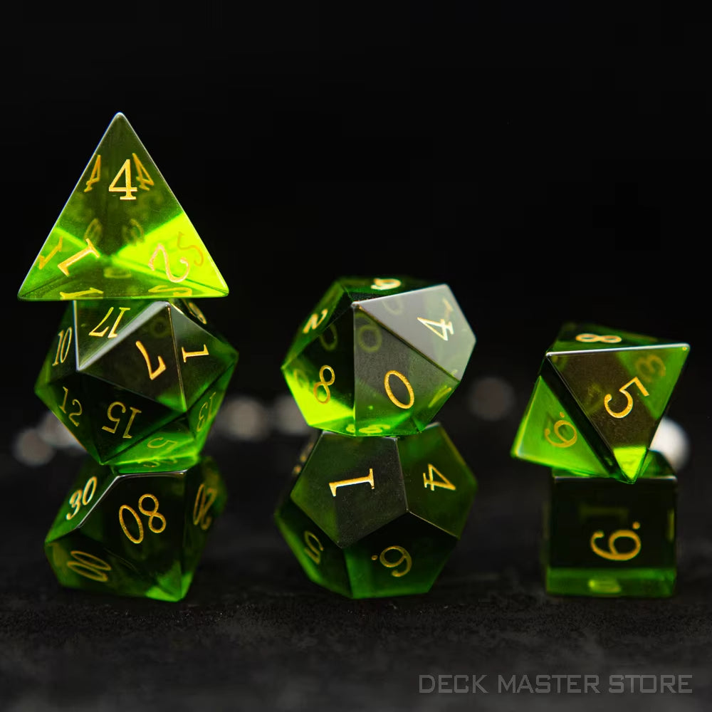 Full Set Polyhedral Dice Set Gemstone D&D Dice Set - نرد دي اند دي