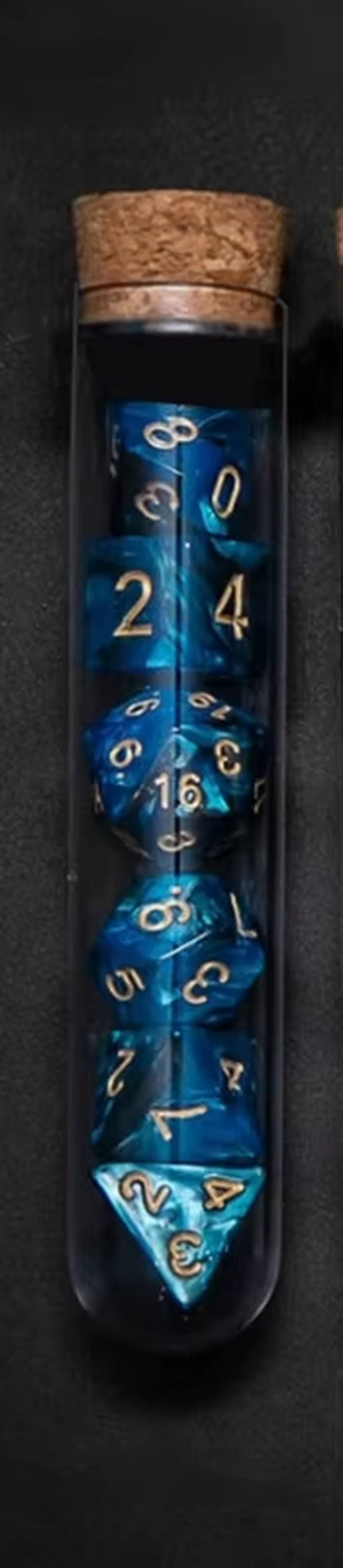 7-Piece Transparent Polyhedral D&D Dice Set - Perfect for RPGs and Tabletop Games!