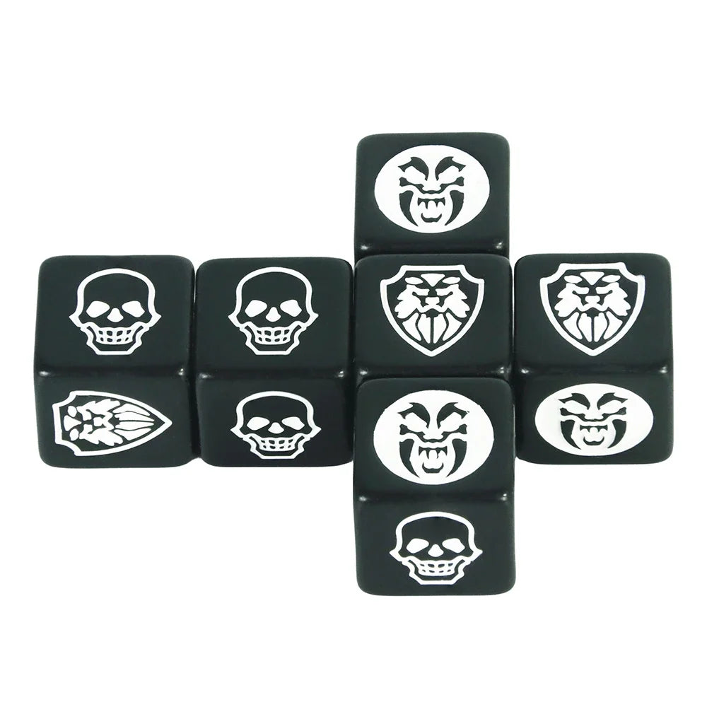 Vibrant 6-Piece D6 Dice Set for Tabletop Games - Colorful Transparent & Opaque Finishes! - نرد 6 قطع 