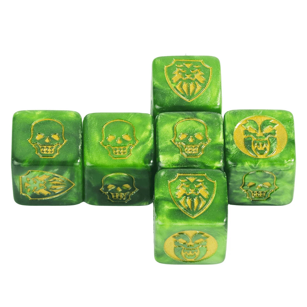 Vibrant 6-Piece D6 Dice Set for Tabletop Games - Colorful Transparent & Opaque Finishes! - نرد 6 قطع 