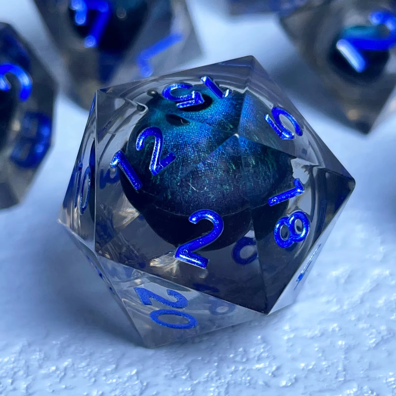 Liquid Flow Eye D&D Sharp Edge Dice Set - نرد دي اند دي