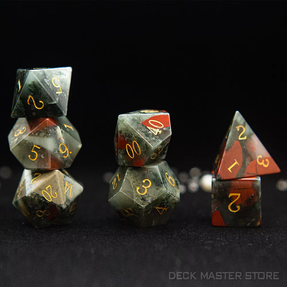Full Set Polyhedral Dice Set Gemstone D&D Dice Set - نرد دي اند دي