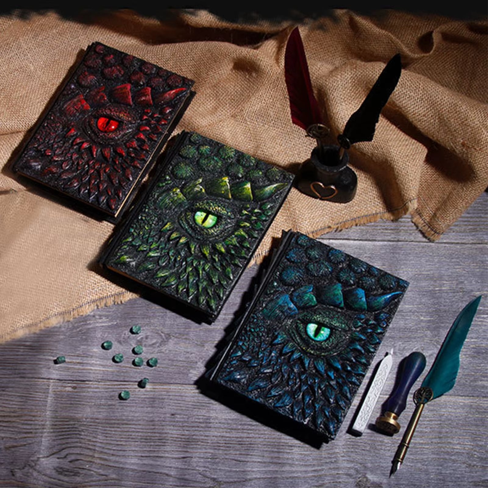 Fashion Vintage Dragon Embossed Resin Cover Travel Diary Notebook Travel Journal A5-Note Book Art 3D Relief Diary Book 1Pcs