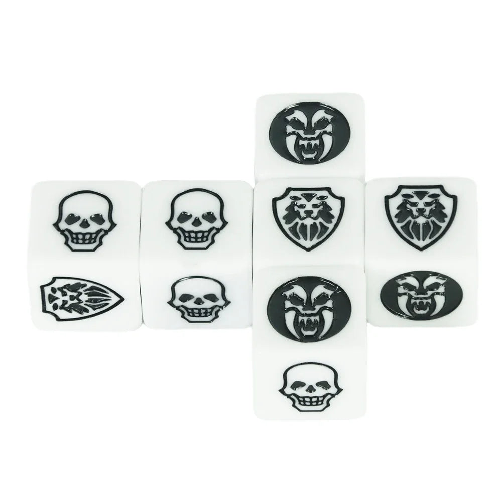 Vibrant 6-Piece D6 Dice Set for Tabletop Games - Colorful Transparent & Opaque Finishes! - نرد 6 قطع 