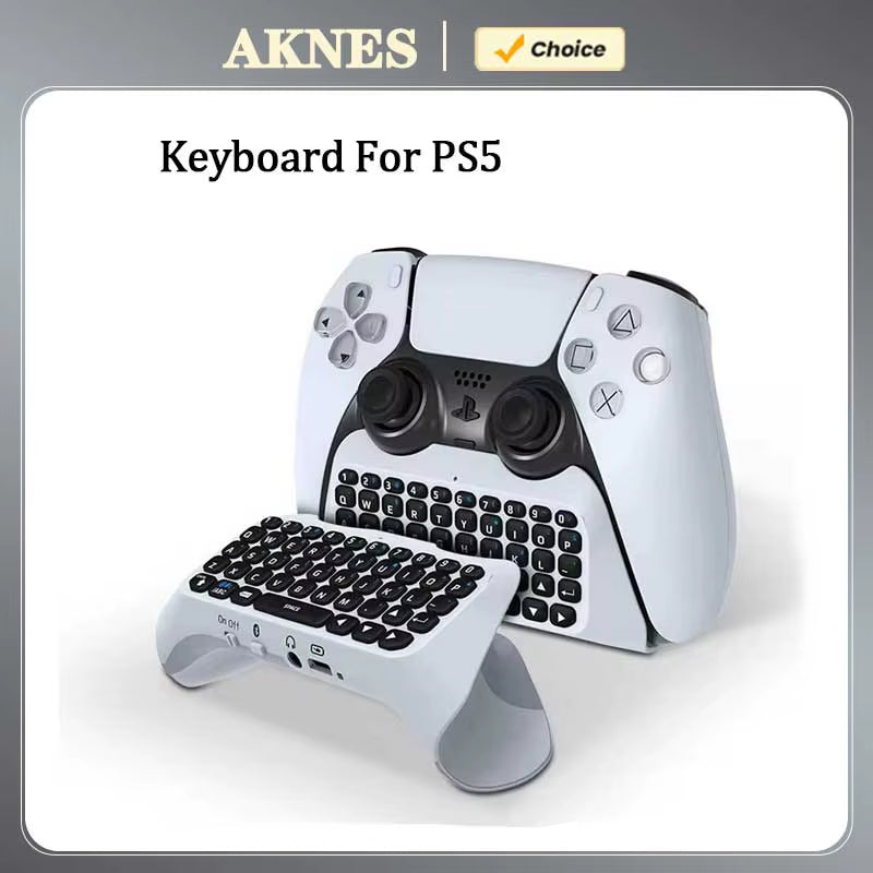 Bluetooth Wireless Keyboard for PS5 Controller - Ultimate Chatpad Accessory for PlayStation 5 - لوحة مفاتيح لاسلكية بلوتوث ليد بلايستيشن 5