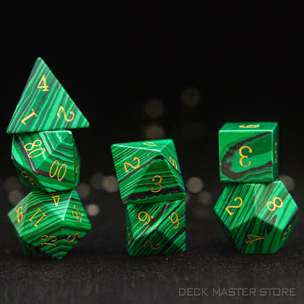 Full Set Polyhedral Dice Set Gemstone D&D Dice Set - نرد دي اند دي