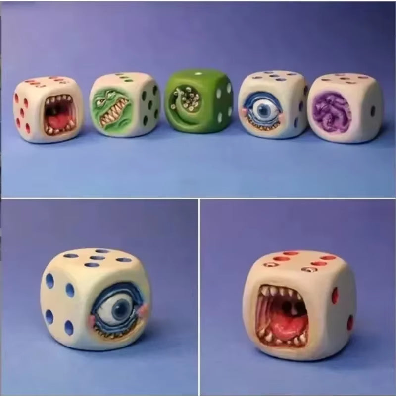 Funny Face Resin Monster Dice Set - ترد ستة أوجه بتصميم وحوش