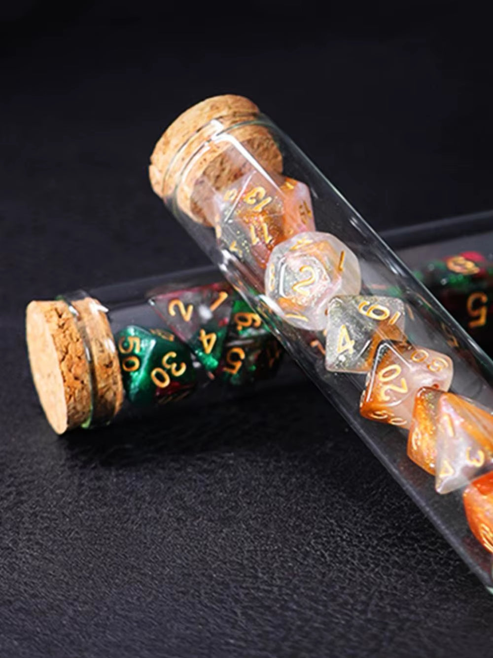 7-Piece Transparent Polyhedral D&D Dice Set - Perfect for RPGs and Tabletop Games!