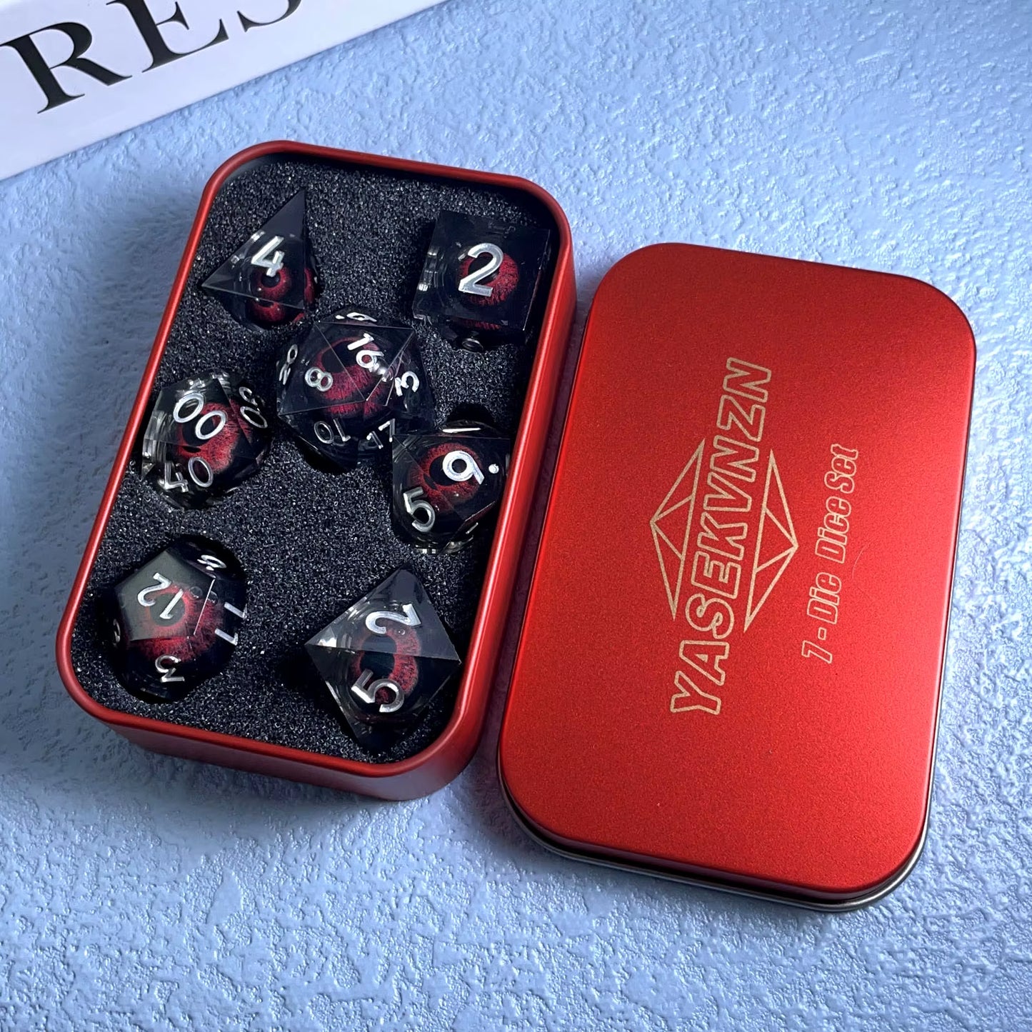 Liquid Flow Eye D&D Sharp Edge Dice Set - نرد دي اند دي