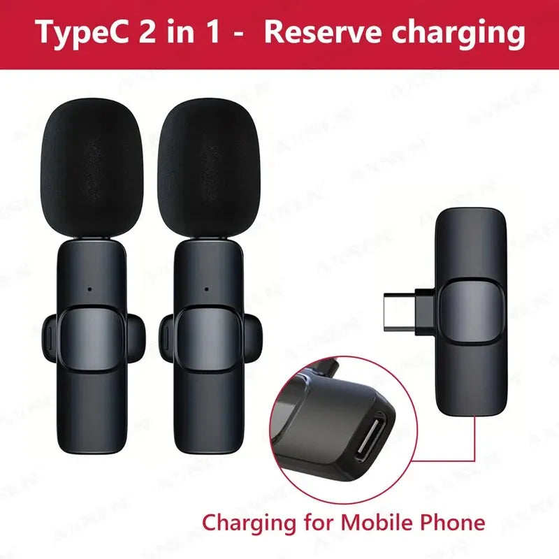 Premium Type C Wireless Lavalier Microphone - Compact Mini Mic for Android Live Streaming, Gaming & Interviews