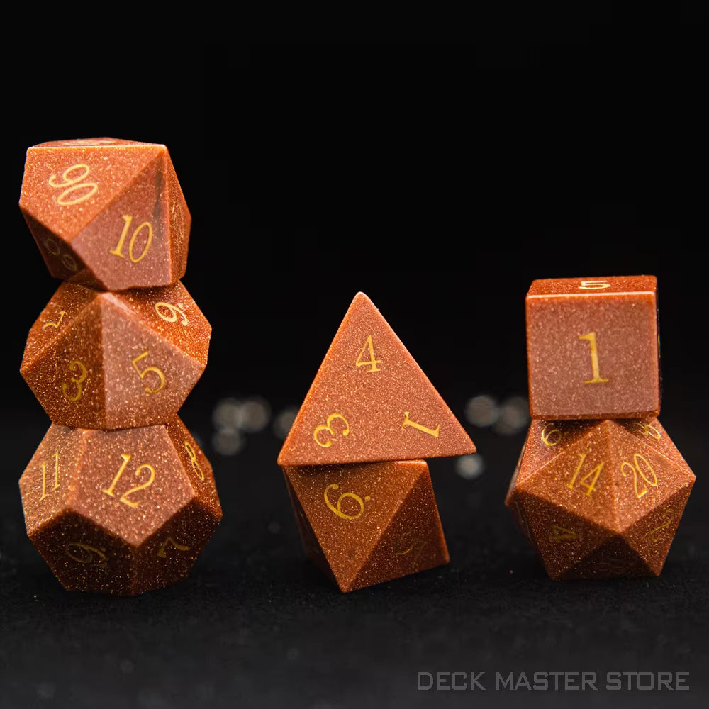 Full Set Polyhedral Dice Set Gemstone D&D Dice Set - نرد دي اند دي