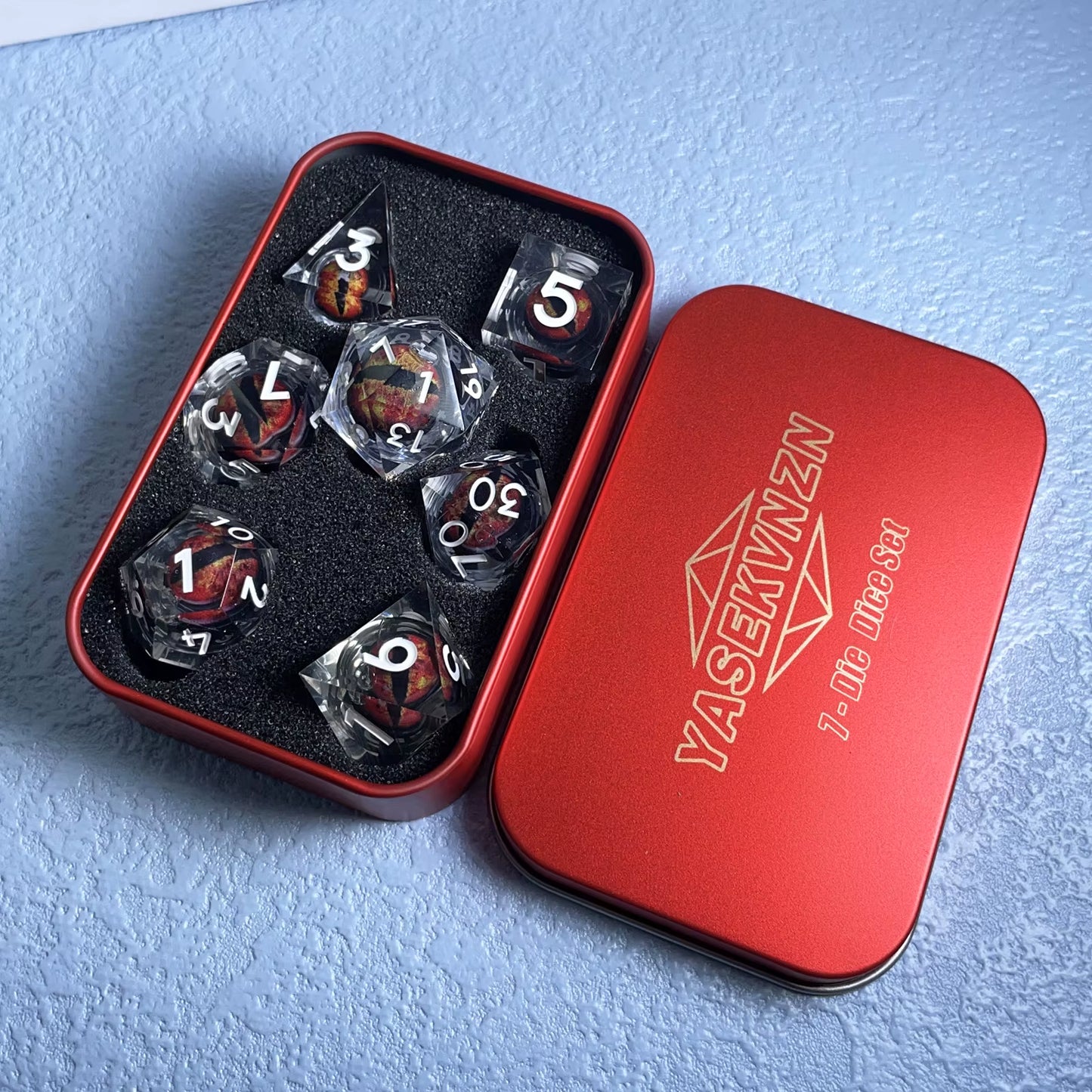 Liquid Flow Eye D&D Sharp Edge Dice Set - نرد دي اند دي
