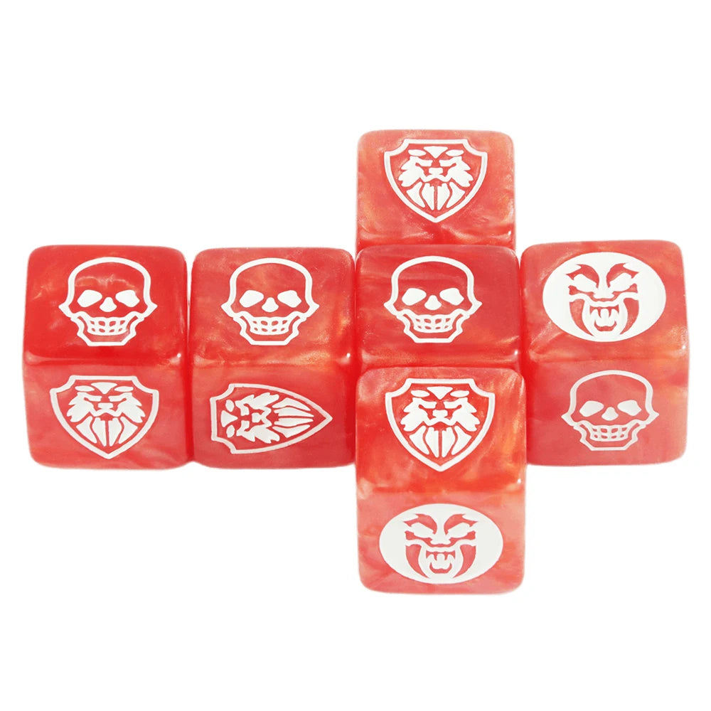 Vibrant 6-Piece D6 Dice Set for Tabletop Games - Colorful Transparent & Opaque Finishes! - نرد 6 قطع 