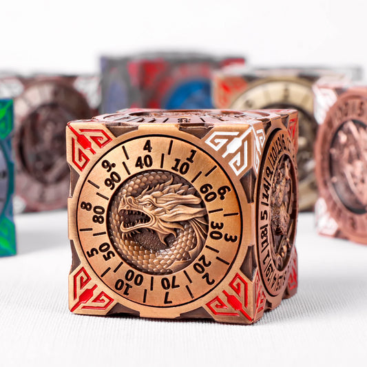 Fantasy Gyro Dice，Six-Sided Gyro Dice，Dnd Metal Dice,Six Metal Dice ，Dragon Polyhedral Dice