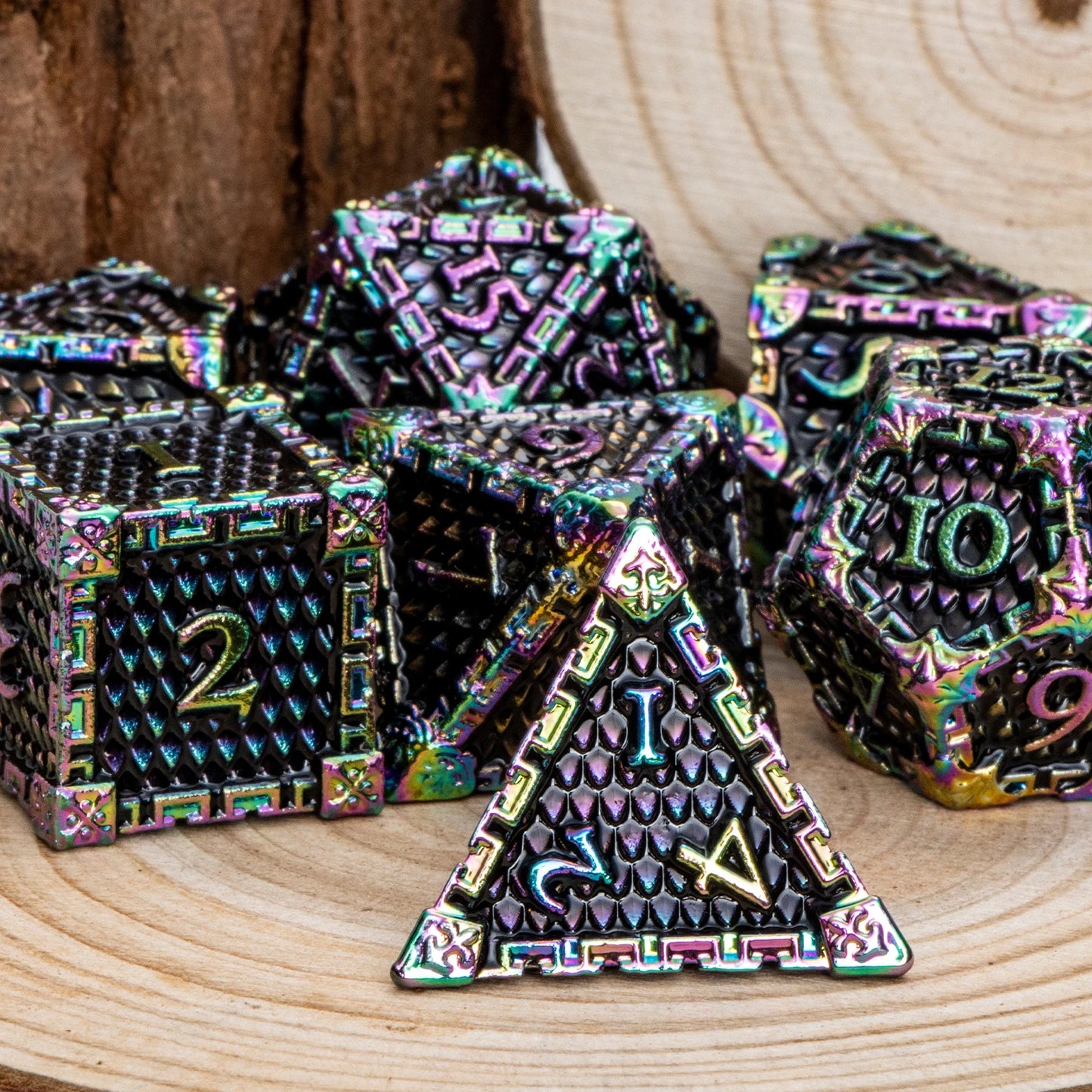 Metal DND Dice Polyhedral Dice 7 Pcs D and D Dice for Dungeon and Dragon RPG Role Playing Dice D&D Dice Set D20 D12 D10 D8 D6 D4