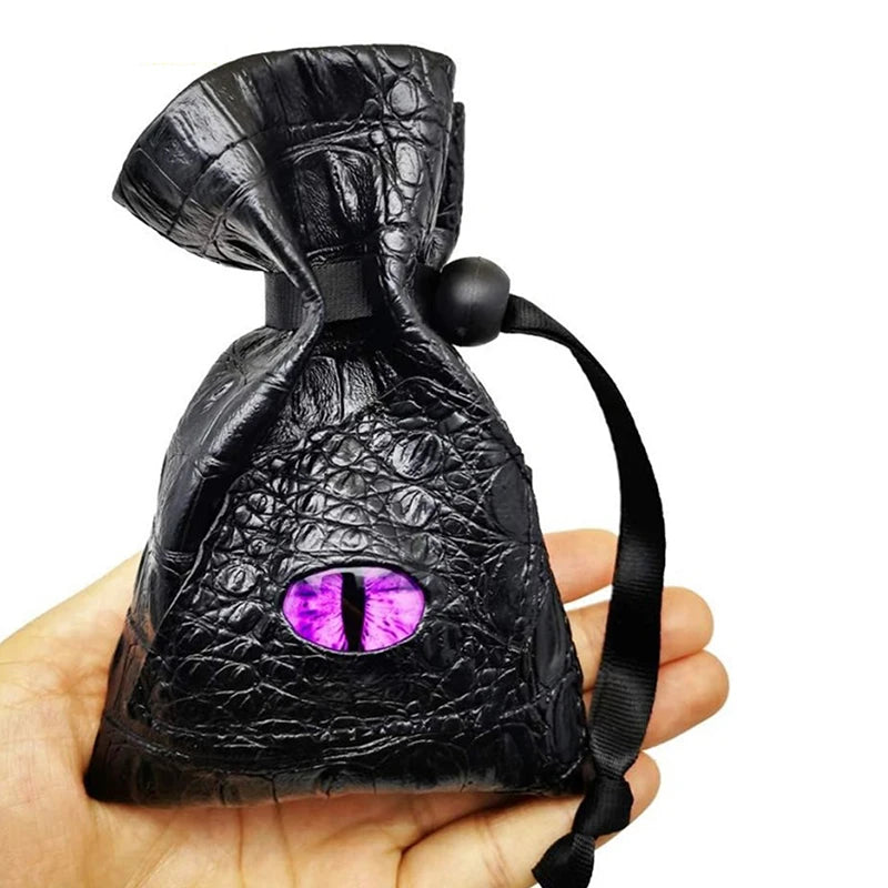 Premium PU Leather Drawstring Dice Bag - Perfect for DND, Tarot Cards, Jewelry & Accessories Storage